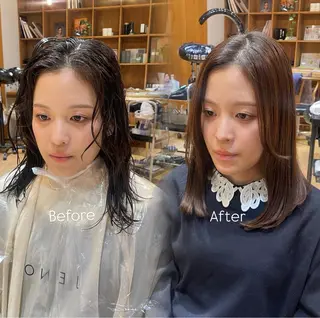 セミロング 縮毛矯正/レイヤー 🌙児玉光瑠のヘアスタイル