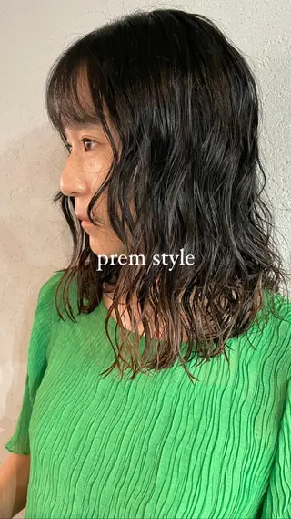 ミディアム パーマ 吉田一輝 外国人パーマのヘアスタイル
