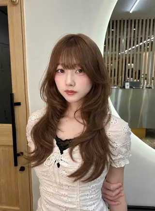 ロング カラー ❤︎韓国レイヤ ー❤︎/saraのヘアスタイル