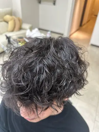 パーマ メンズ 長谷川 誠志のヘアスタイル