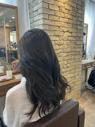 セミロング カラー ヘアアレンジ 髪質改善×レイヤー 🫧松野力也のヘアスタイル