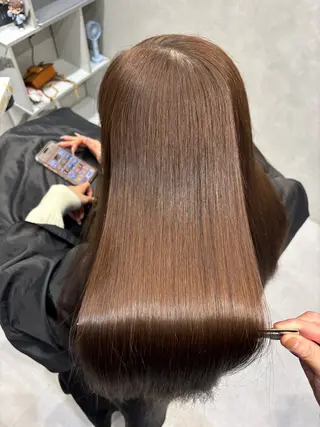 ロング 友人Yuto 美髪矯正（縮毛矯正）のヘアスタイル