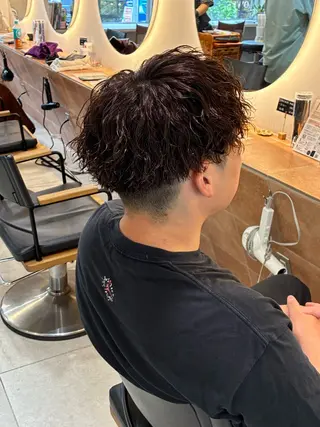 ショート パーマ メンズ 横浜/メンズカット/ パーマ/志賀菜妃のヘアスタイル