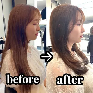 ミディアム 似合わせカット 迫留由弥のヘアスタイル