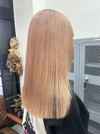 セミロング カラー ブリーチ透明感カラー 🍀mizuki🍀のヘアスタイル