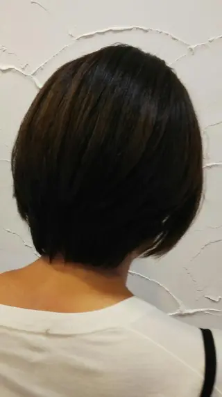 ショート カラー 髪質改善＆白髪ぼかし カラー♡店長みやけ♡のヘアスタイル