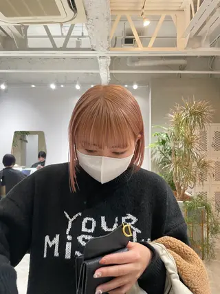 ミディアム 中村 玲音のヘアスタイル
