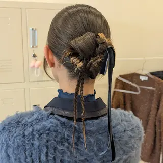ロング ヘアアレンジ 彩桜/アレンジ/艶 カラー/小顔カット✂のヘアスタイル
