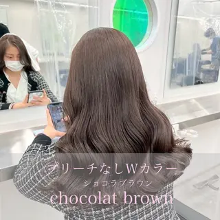 ロング カラー 🍩似合わせボブ ×チョコブラウン🍩のヘアスタイル