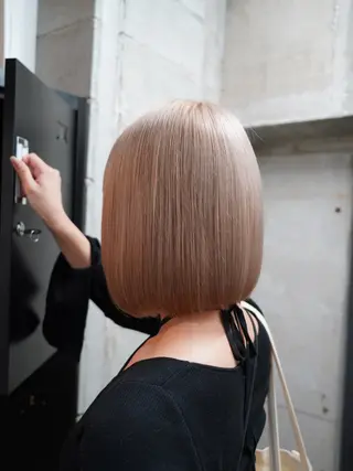 ミディアム カラー 城 健太郎 💎ハイトーンのヘアスタイル