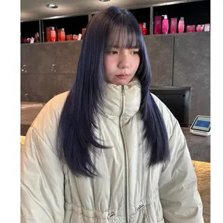 ロング 韓国レイヤー/Wカラ ー♡YUUNAのヘアスタイル