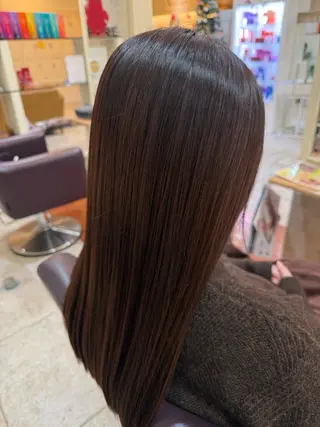 セミロング 端野七海 縮毛矯正のヘアスタイル