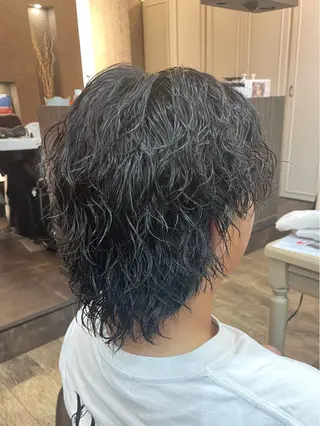 ミディアム パーマ メンズ メンズパーマ🌀/ 中村郁未のヘアスタイル