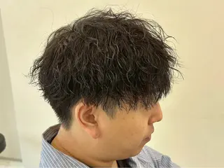 ショート センターパート 韓国ヘア・綾也のヘアスタイル
