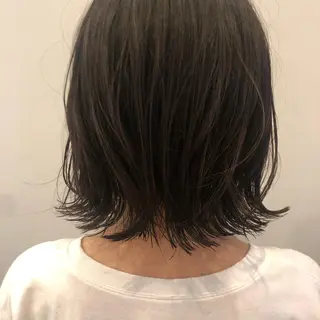 ミディアム やまさきえりこ ニュアンスパーマのヘアスタイル