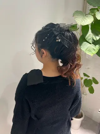セミロング カラー ヘアアレンジ 「sumi」 AMIのヘアスタイル