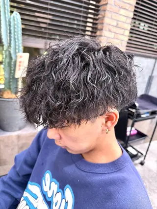 ショート カラー パーマ ヘアアレンジ メンズ キッズ 🔷横浜1のパーマ 職人🔷将太郎のヘアスタイル
