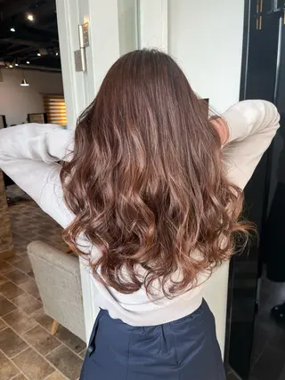 ロング カラー ヘアカラー&縮毛矯正 STAR☆RIVERのヘアスタイル