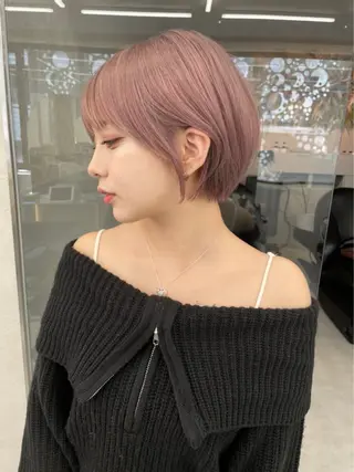 ショート yui🎀ブリーチな しダブルカラー/博多のヘアスタイル