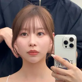 ミディアム カラー 顔周り✂️透明感 レイヤー/みっきーのヘアスタイル