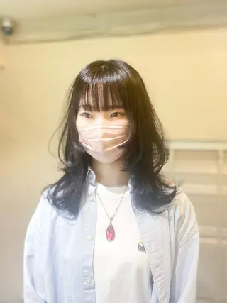 ロング カラー レイヤーカット 赤み消し　店長/大和のヘアスタイル