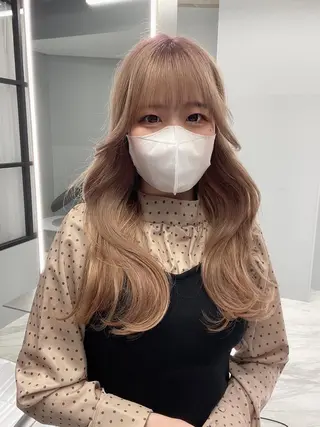 ロング カラー 新宿ブリーチ カラー美容師YUGOのヘアスタイル