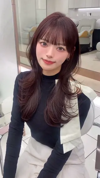ロング カラー 透明感カラー🫧銀座 sana໒꒱· ゚のヘアスタイル
