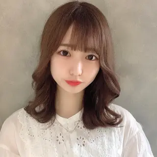 ミディアム カラー ✨️美髪矯正×似合わ せ艶カラー✨藤田透のヘアスタイル