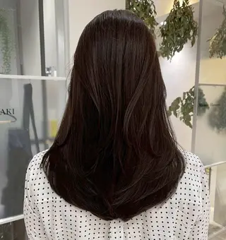 セミロング カラー 【韓国風、透明感】 韓国風⭐️新海龍哉のヘアスタイル