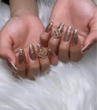 セミロング ネイル BELLUNA Mizuki❤︎のネイルデザイン