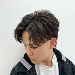 ショート カラー パーマ ヘアアレンジ メンズ 仕上がり満足度No. 1🔥BLUCK🔥のヘアスタイル