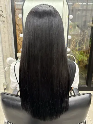 ロング カラー 梅雨対策すぐ巻ける ☔️縮毛矯正勝倉　麗のヘアスタイル