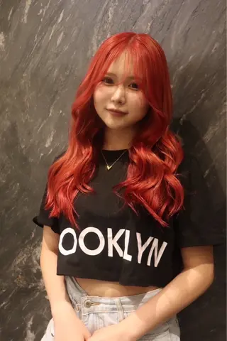 ロング カラー レイヤー/ブリーチ iwamiya岩見谷のヘアスタイル