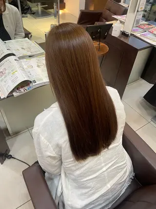 セミロング カラー 🤎韓国ヘア ベージュ まゆか🤎のヘアスタイル