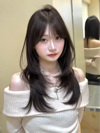 ロング Ruri縮毛矯正 酸性ストレートのヘアスタイル