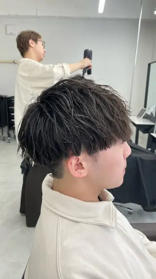 ミディアム パーマ メンズ メンズ特化AMITY SHINGOのヘアスタイル
