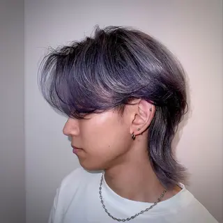 カラー メンズ ✨ブリーチなし✨ 🫧透明感カラー🫧のヘアスタイル