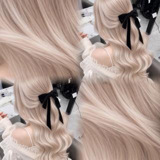 セミロング カラー ヘアアレンジ ハイトーン特化💍 NØRN💍韓国のヘアスタイル