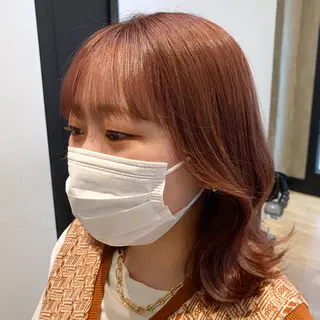 セミロング 新宿/顔周りカット +レイヤー=しずく♩のヘアスタイル