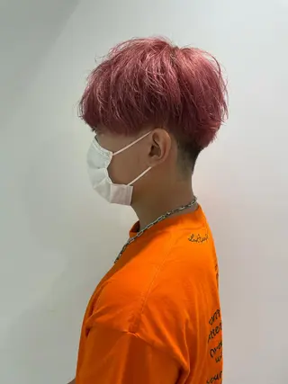 ショート カラー パーマ ヘアアレンジ メンズ キッズ ネイル マツエク・マツパ スパイキー/フェザー /波巻き/かいとのヘアスタイル