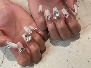 ネイル 韓国/ワンホン/長さ 出しつけ放題🎀のネイルデザイン