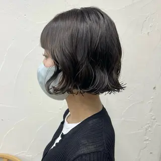 ショート カラー パーマ akane/オリーブ /ボブパーマのヘアスタイル