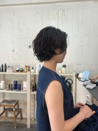 ショート パーマ 谷九/天王寺/上本町 ショート/ボブ/北川のヘアスタイル