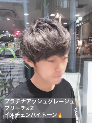 ショート カラー ヘアアレンジ メンズ メンズパーマ特化/ メッシュ/薫/店長のヘアスタイル