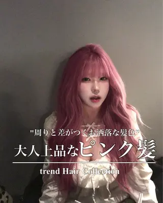 ロング 透明感×暖色カラー 🍒𝐘𝐮𝐤𝐚のヘアスタイル