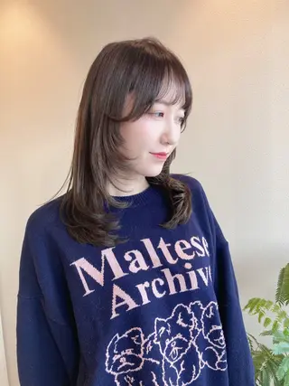 セミロング カラー ✂️似合わせの魔術師 石田一樹✂️のヘアスタイル