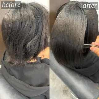 ショート 癖戻りなし縮毛矯正× 髪質改善✂︎戸祭　伶のヘアスタイル