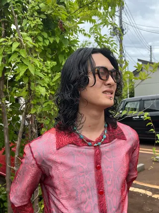 セミロング メンズ 艶髪特化 しゅんぼう 長岡髪質改善のヘアスタイル