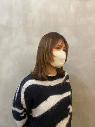 ミディアム 小顔カット 🌿リョウカのヘアスタイル