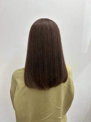 ロング カラー 酸性ストレート/ ボブ/暖色/リコのヘアスタイル